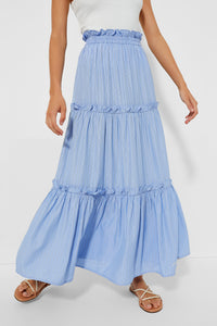 Cornflower Blue Stripe Prado Skirt