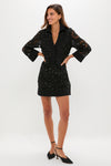 Black Crochet Sparkle Collier Dress