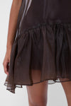 Chocolate Beaux Tiered Mini Dress
