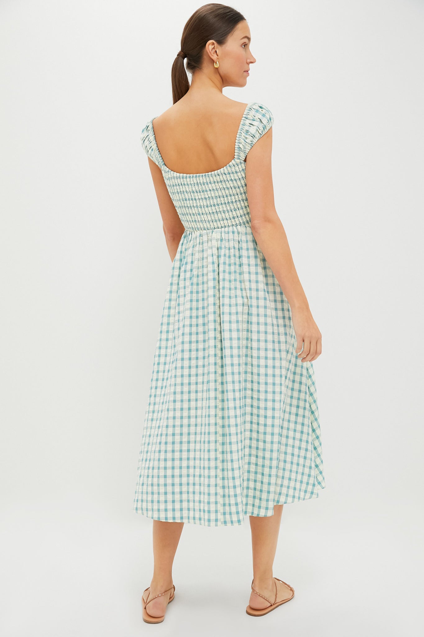 Blue Gingham Seersucker Amy Dress