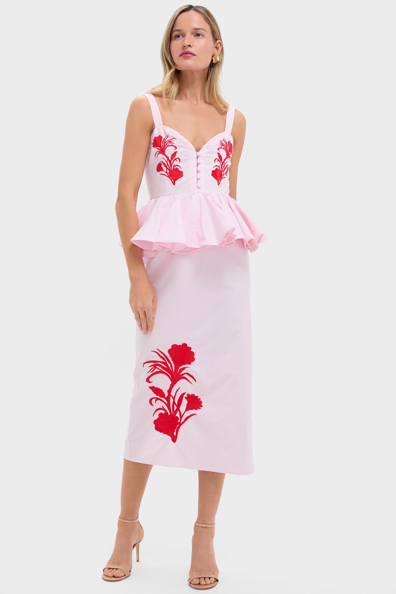Exclusive Pink and Red Noemine Dress