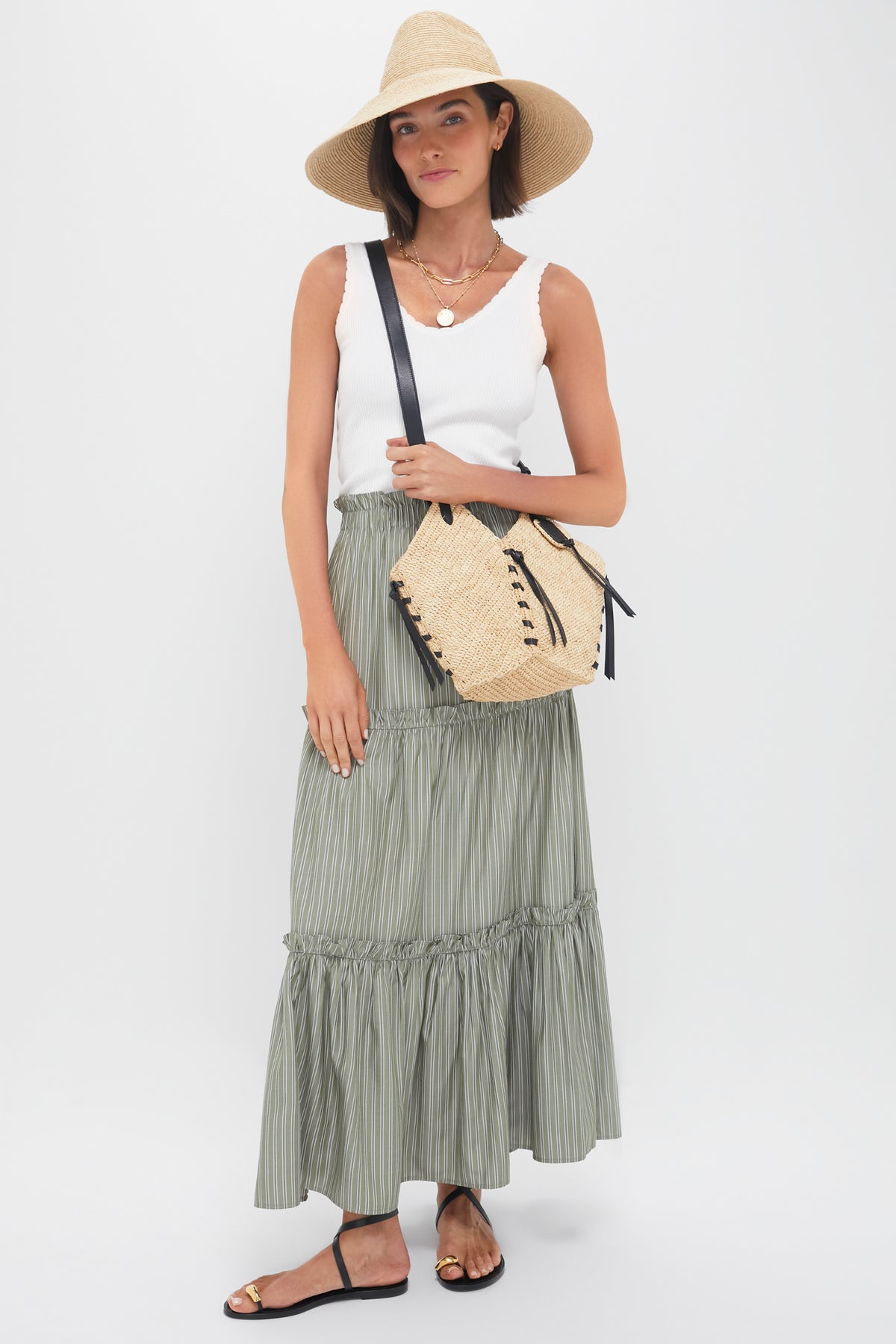Green Stripe Prado Skirt