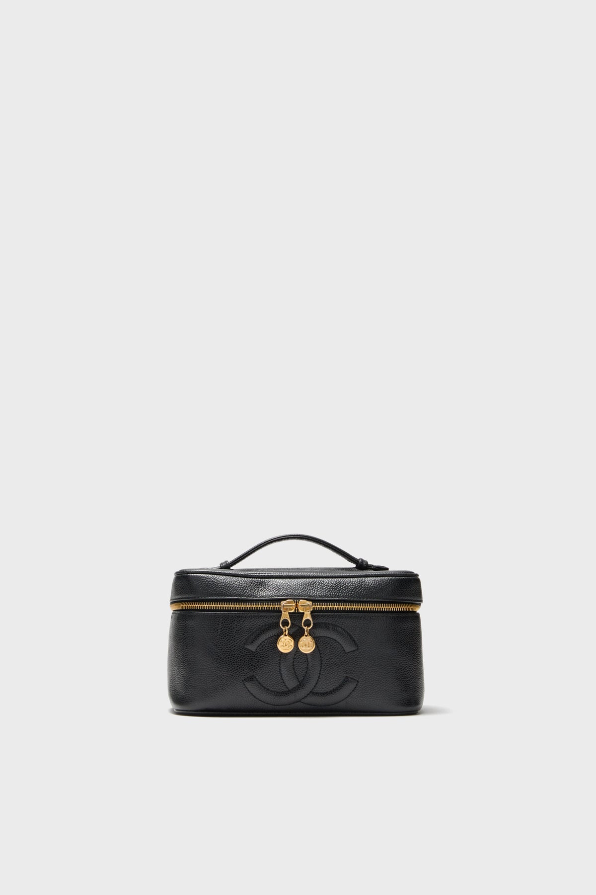 CHANEL Black Caviar Coco Mark Handbag