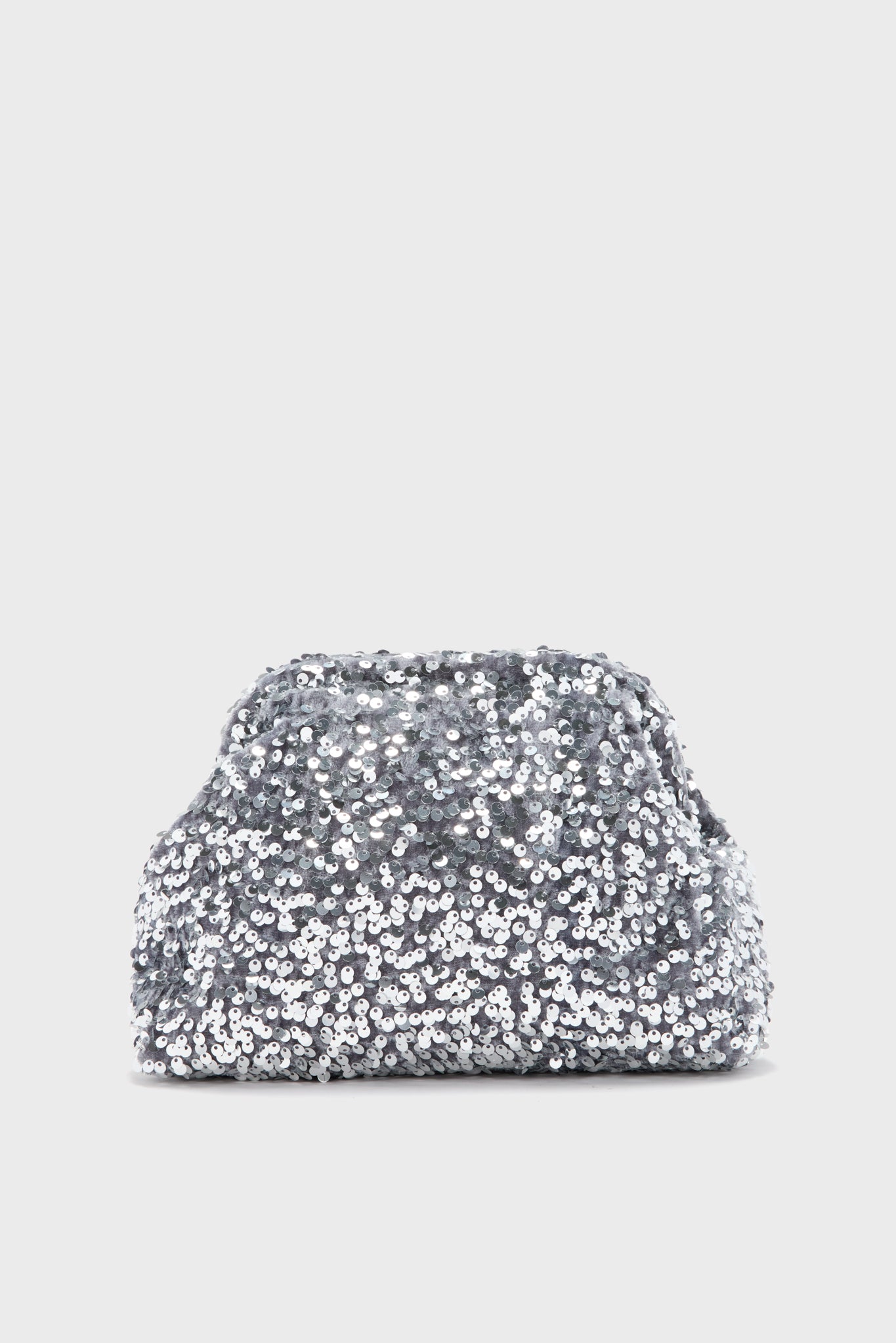 Glittery gray 2024 clutch goes with everything.