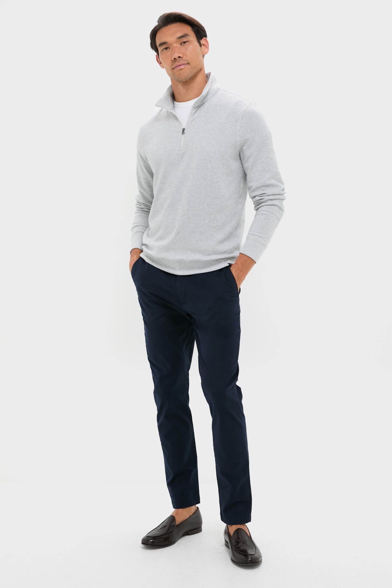 Light Heather Gray Legend Sweater Quarter Zip