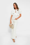 Exclusive White Ruffle Eyelet Top