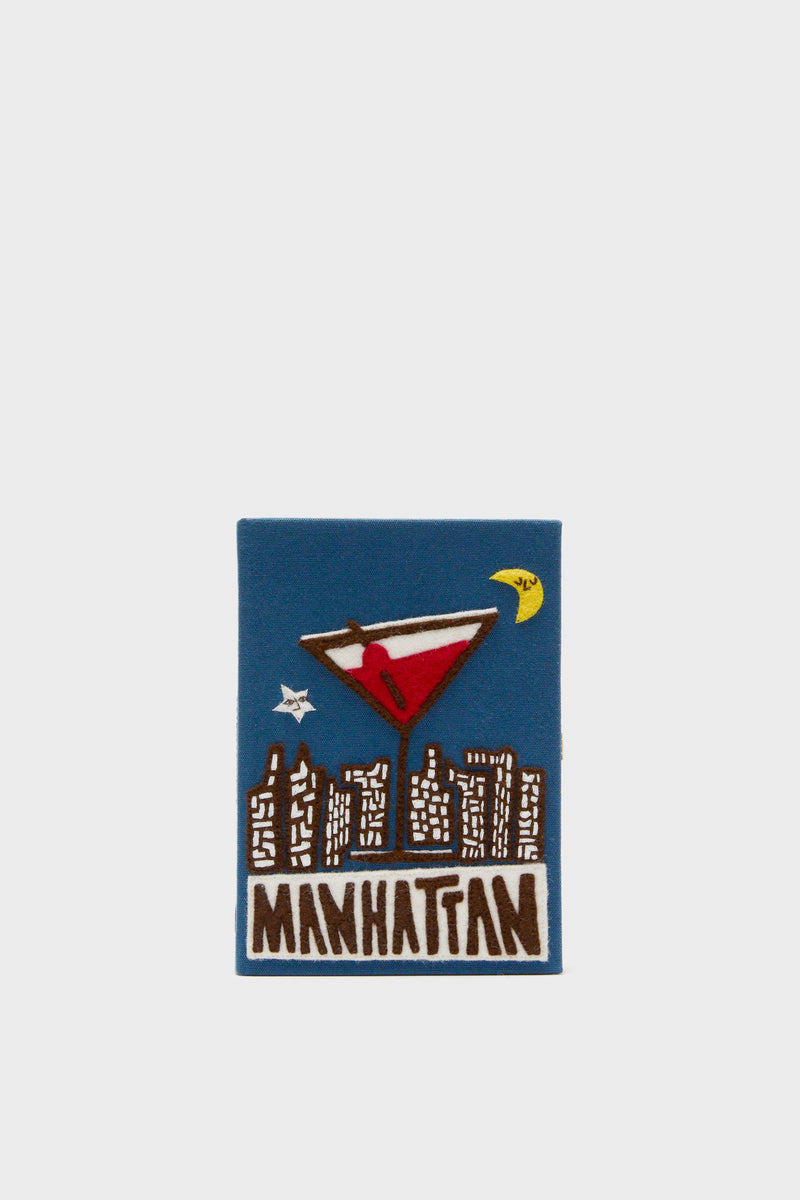 Indigo Latim Manhattan Cocktail Book Clutch