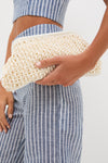 White Perola Clutch