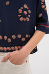 Navy The Beaded Vintage Sailor Top