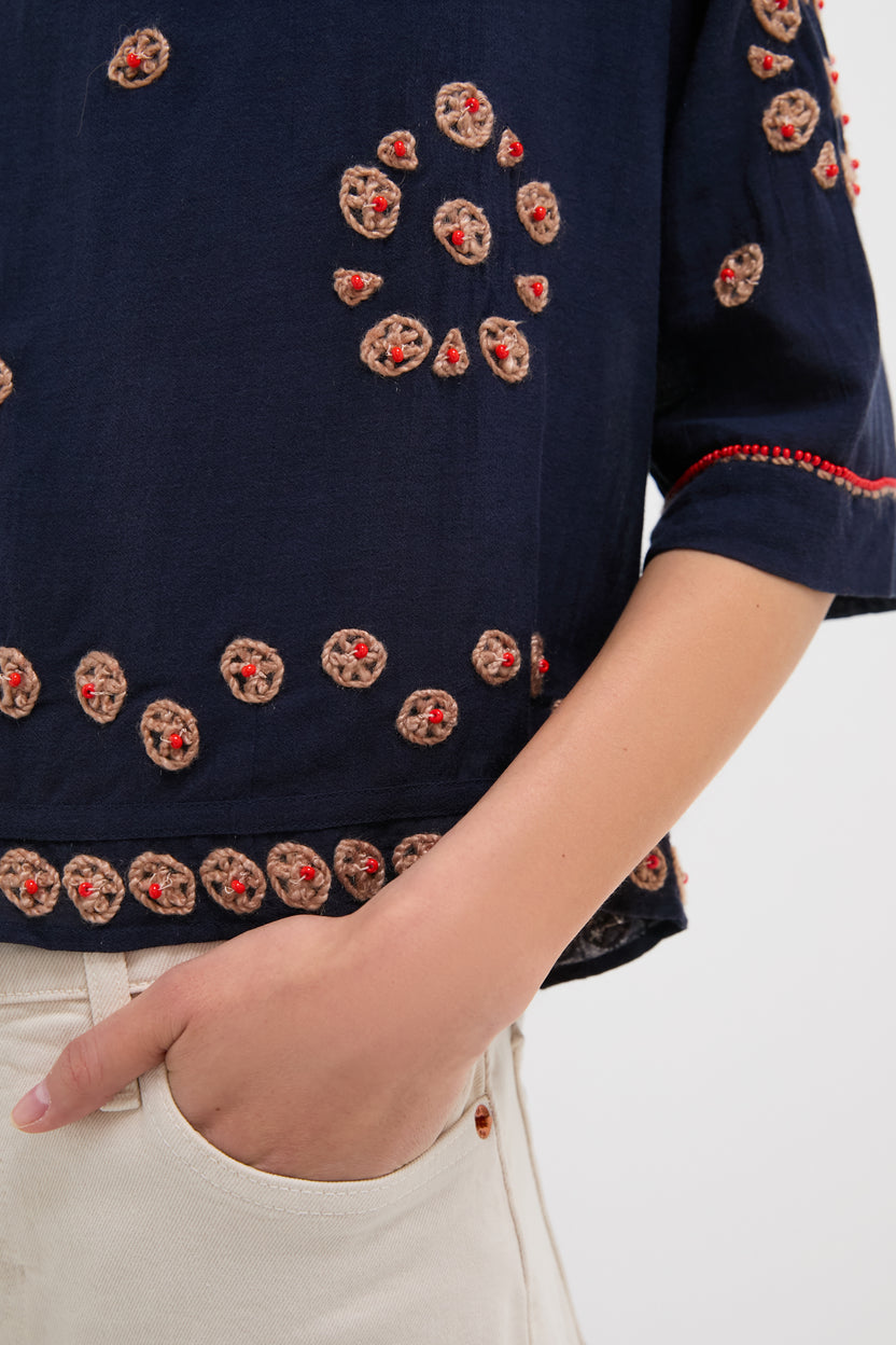 The Thomas Top in Navy