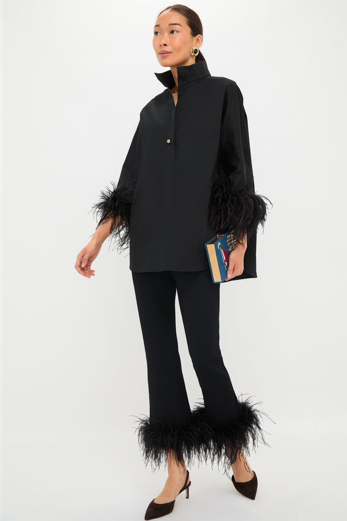Black Feather Willow Blouse