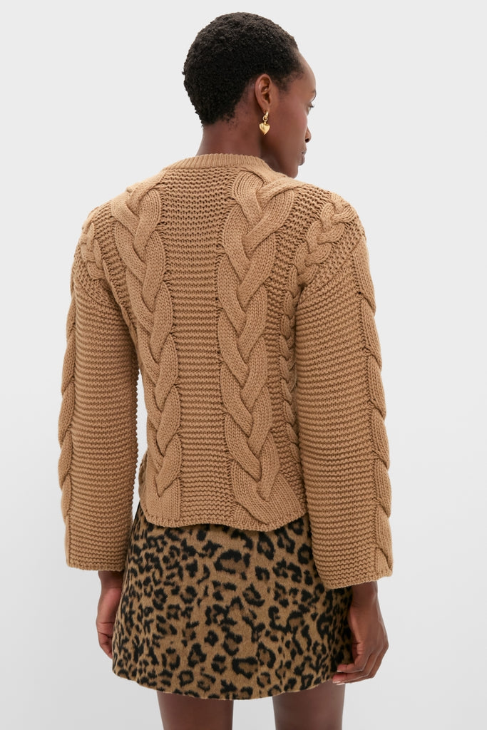 Solid Brown Portrait Cardigan