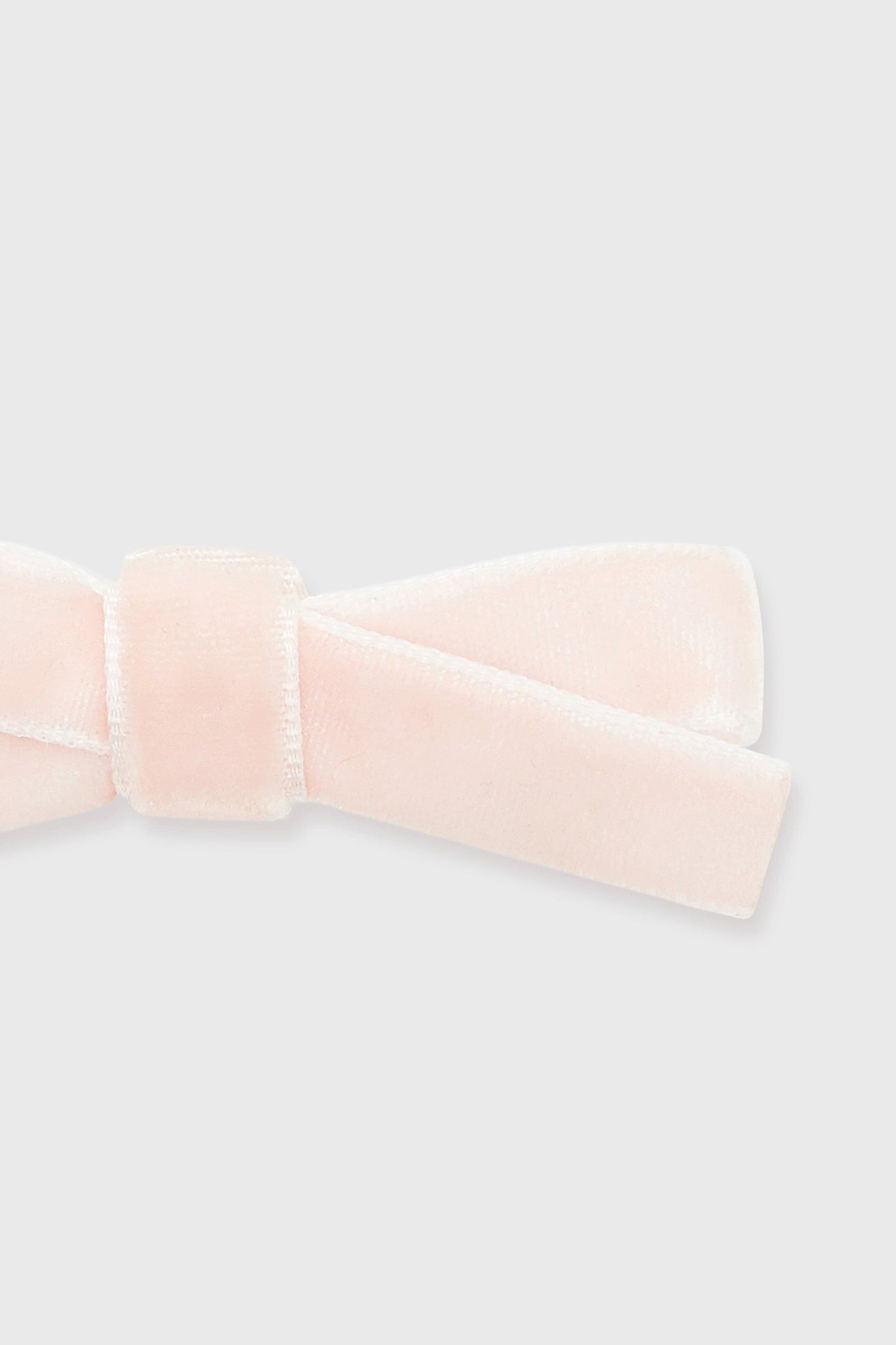 Pink Small Velvet Bow Clips Set of 2