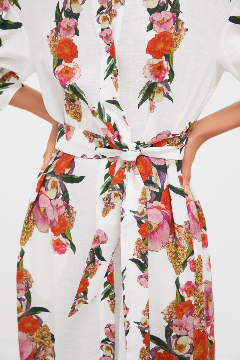 Summer Blooms Bianca Linen Dress