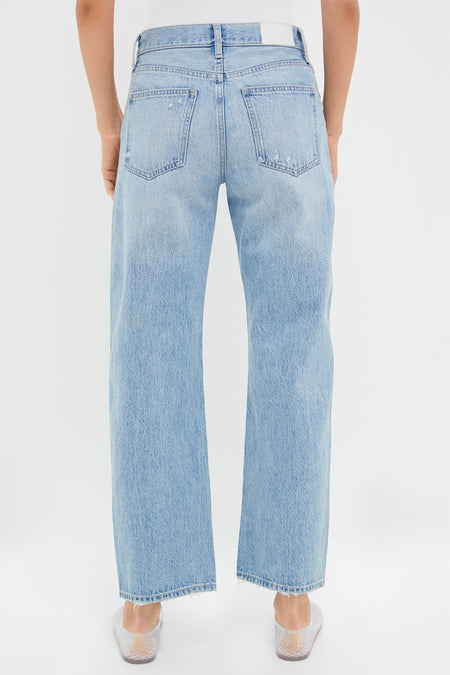 Athens Lexi Mid Rise Bowed Straight