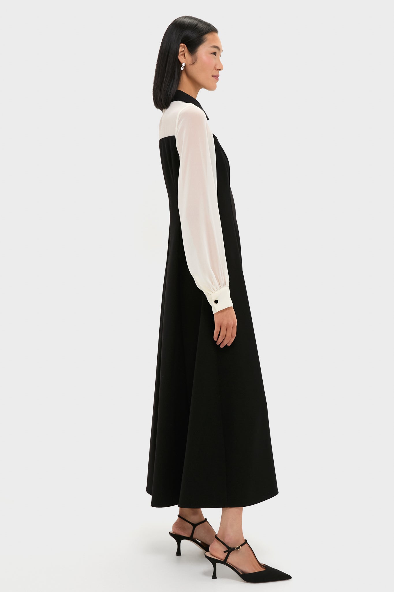 Black and Ivory Riva Tuxedo Dress