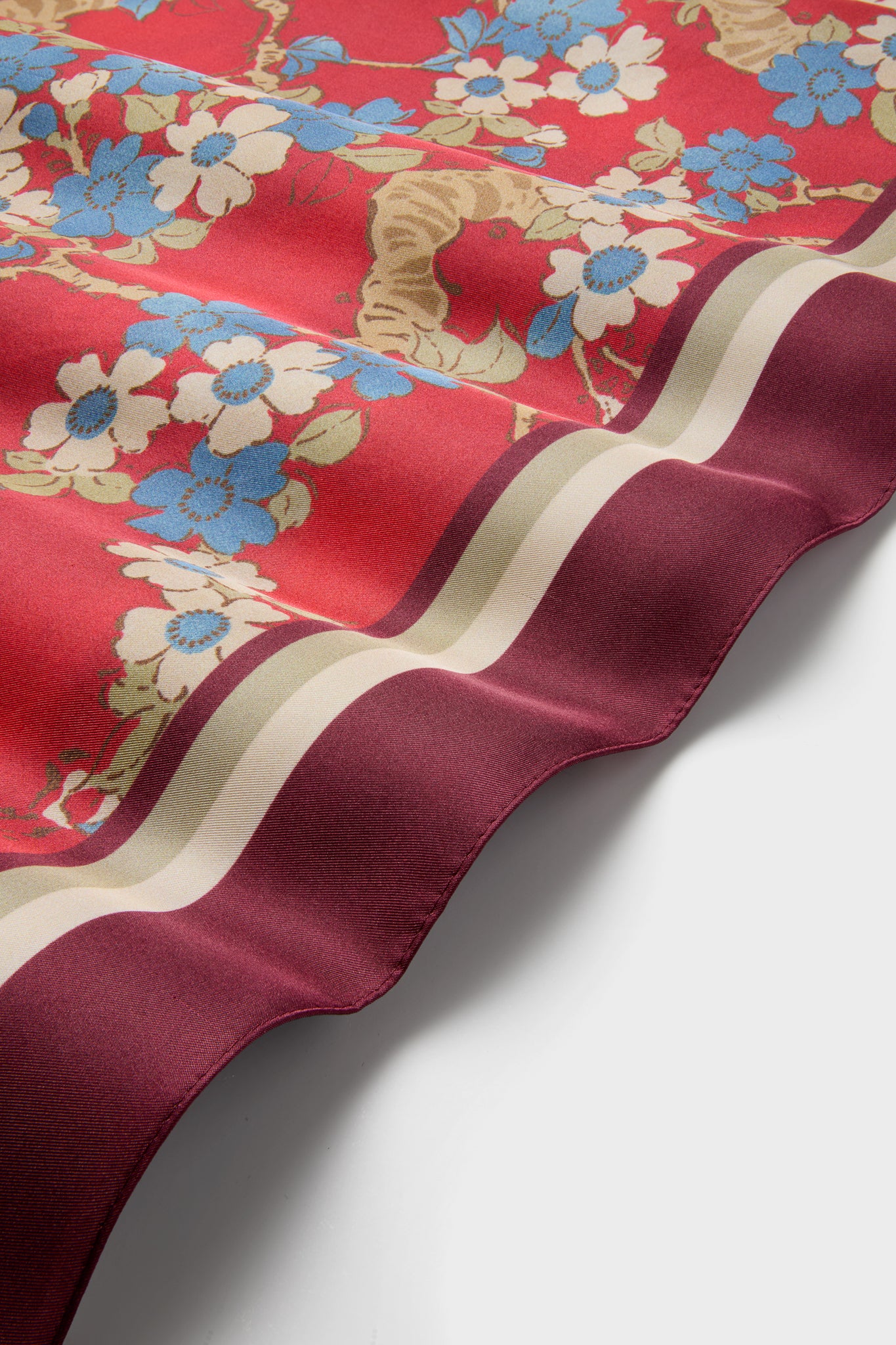 Scarlet Sakura Medium Silk Scarf | Tuckernuck Accessories