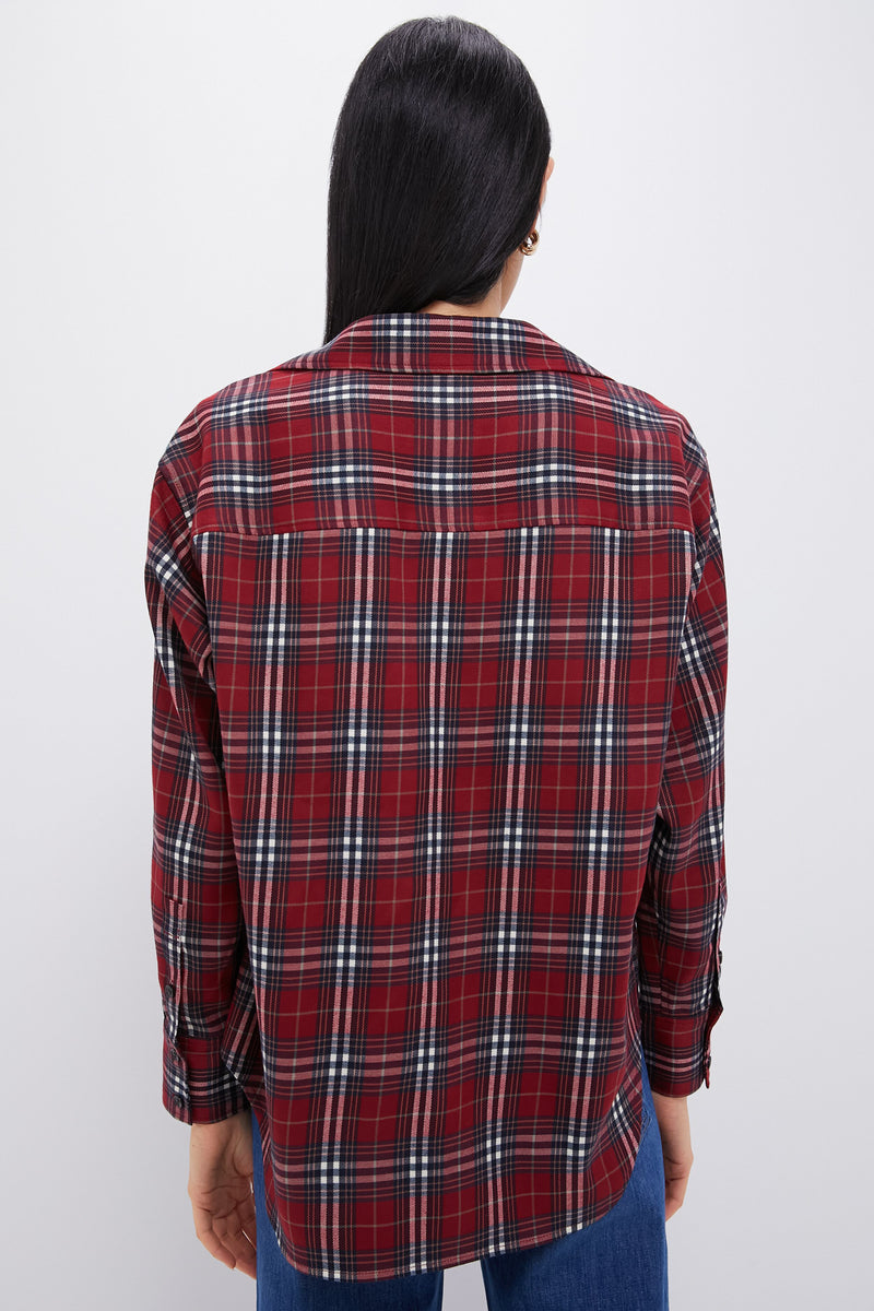Red Plaid Nadine Boyfriend Button Down
