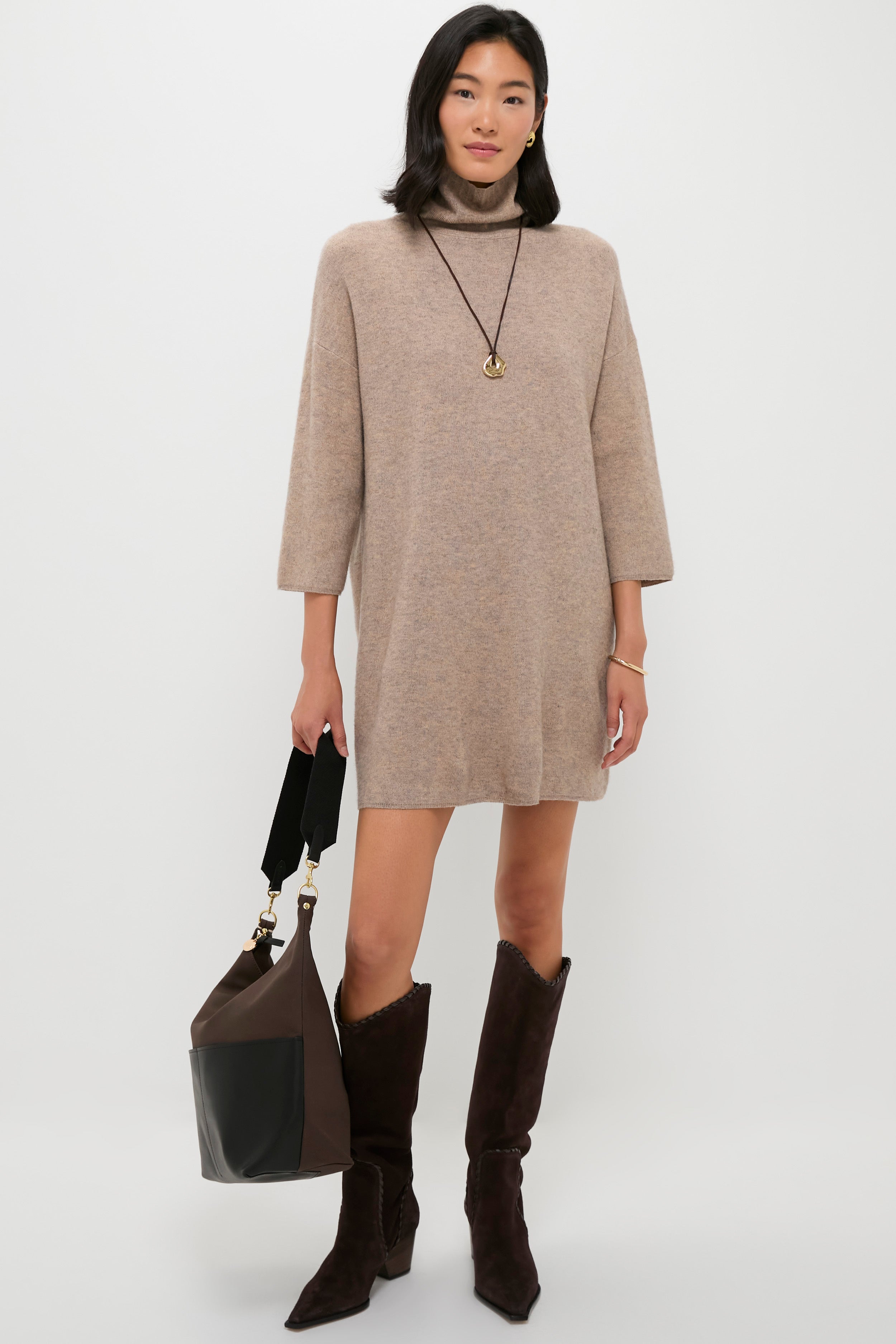 Kalamata and Black Two-Tone Sophie Bag