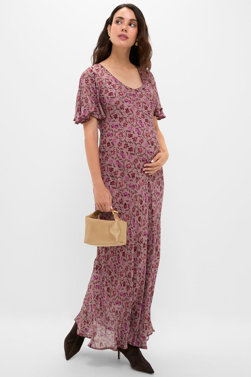 Twilight Mauve Floral Mirabelle Dress