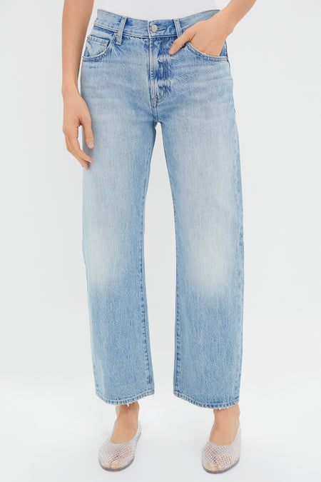 Athens Lexi Mid Rise Bowed Straight