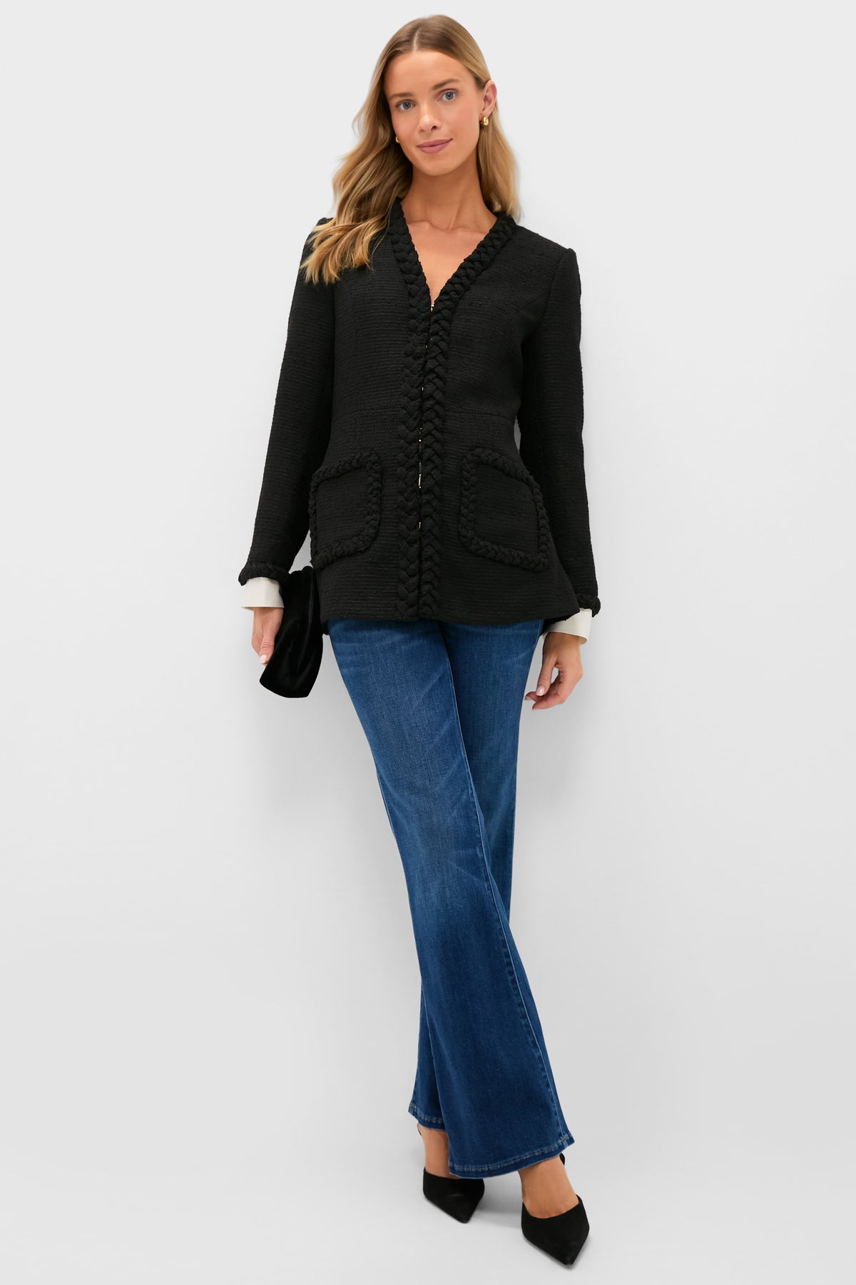 Braided Jacket Black Braided Trim Shay Jacket | Tuckernuck