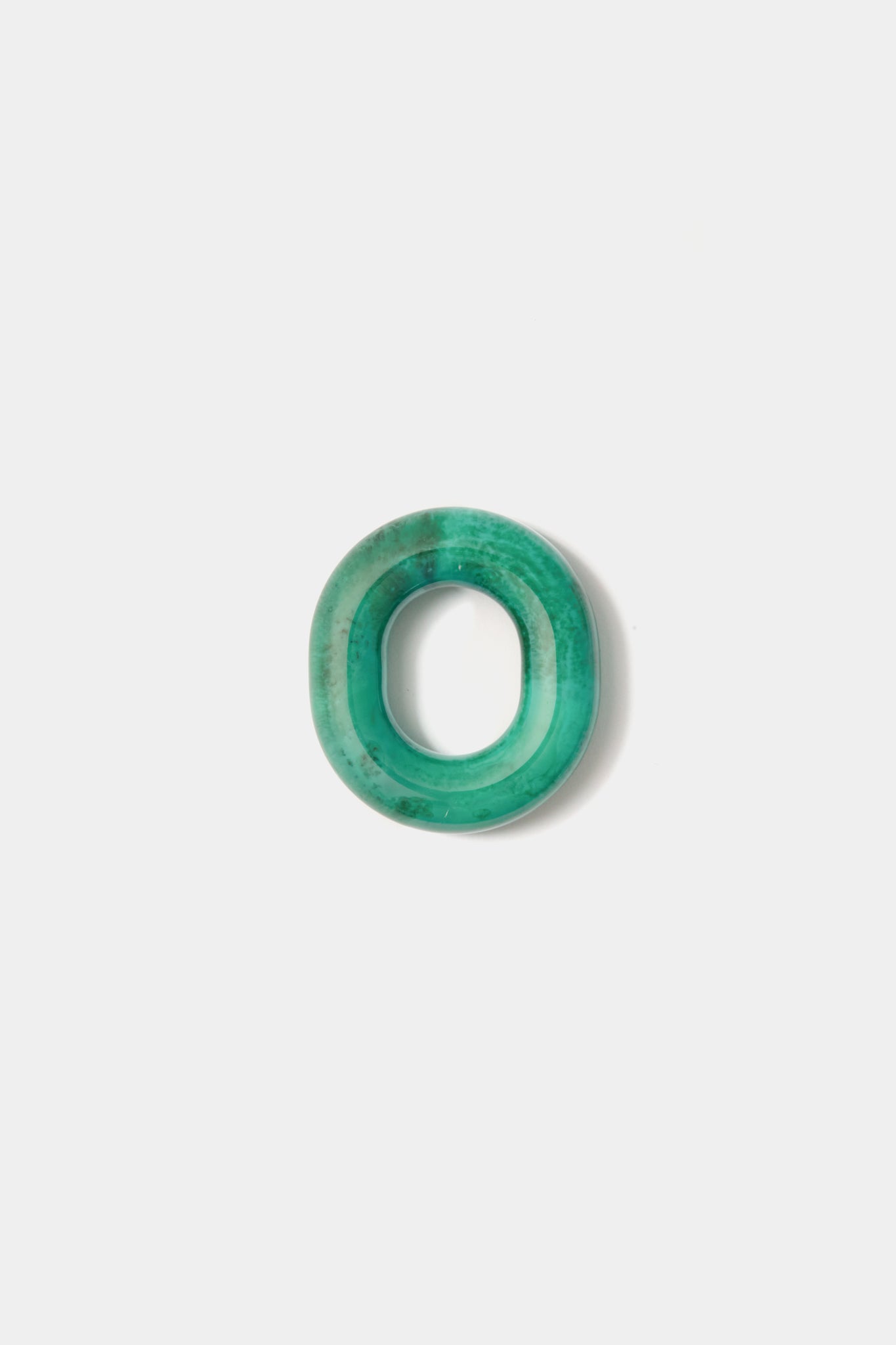 Malachite Marble Catena Link Napkin Rings Set of 4