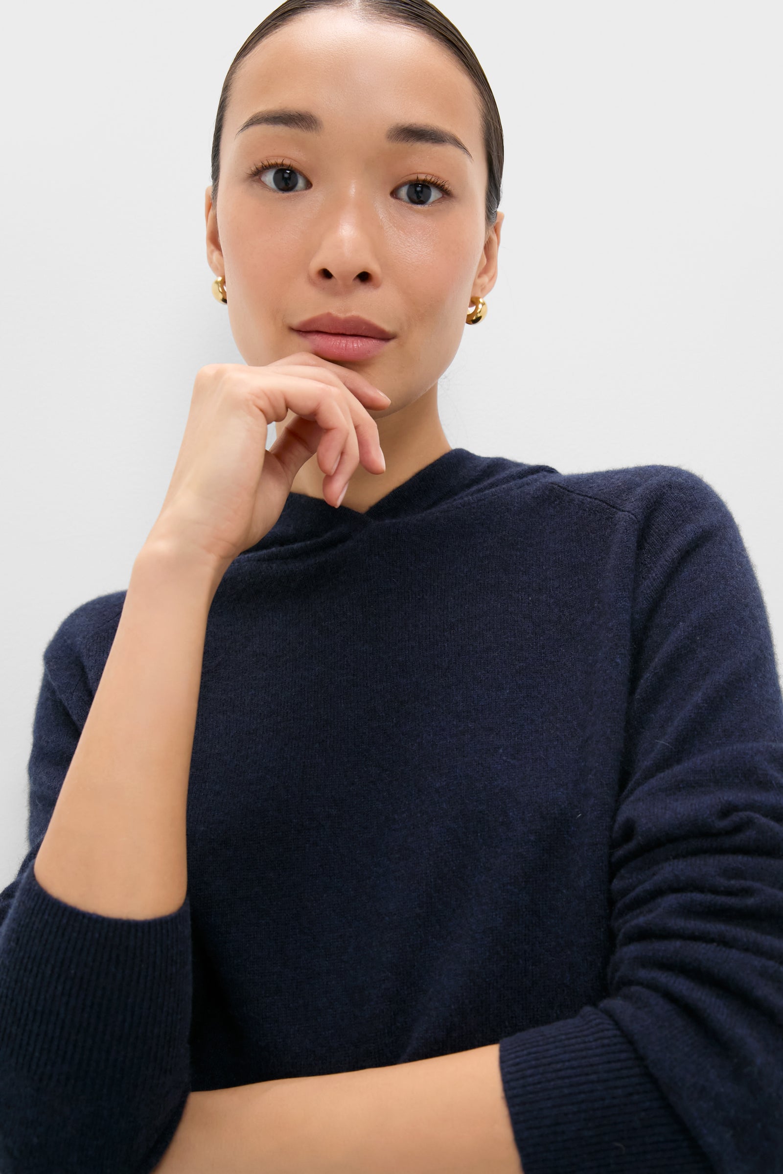 Navy Cashmere Jane Hoodie