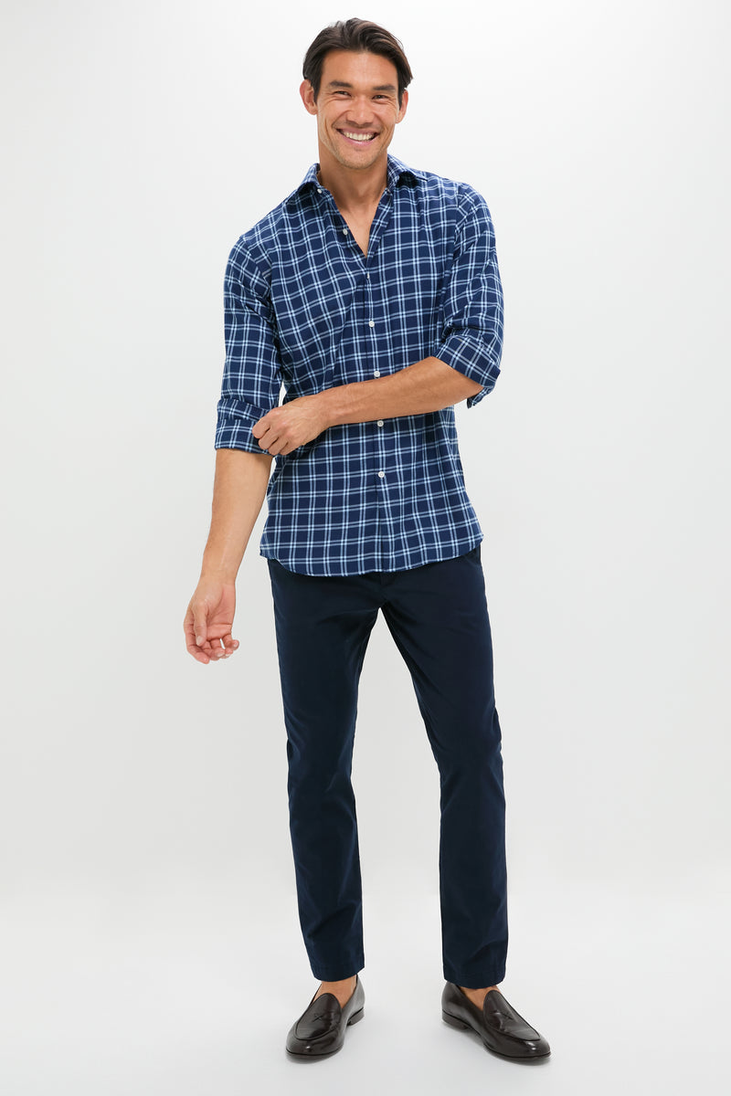 Navy Mystic Performance Flannel Sport Shirt