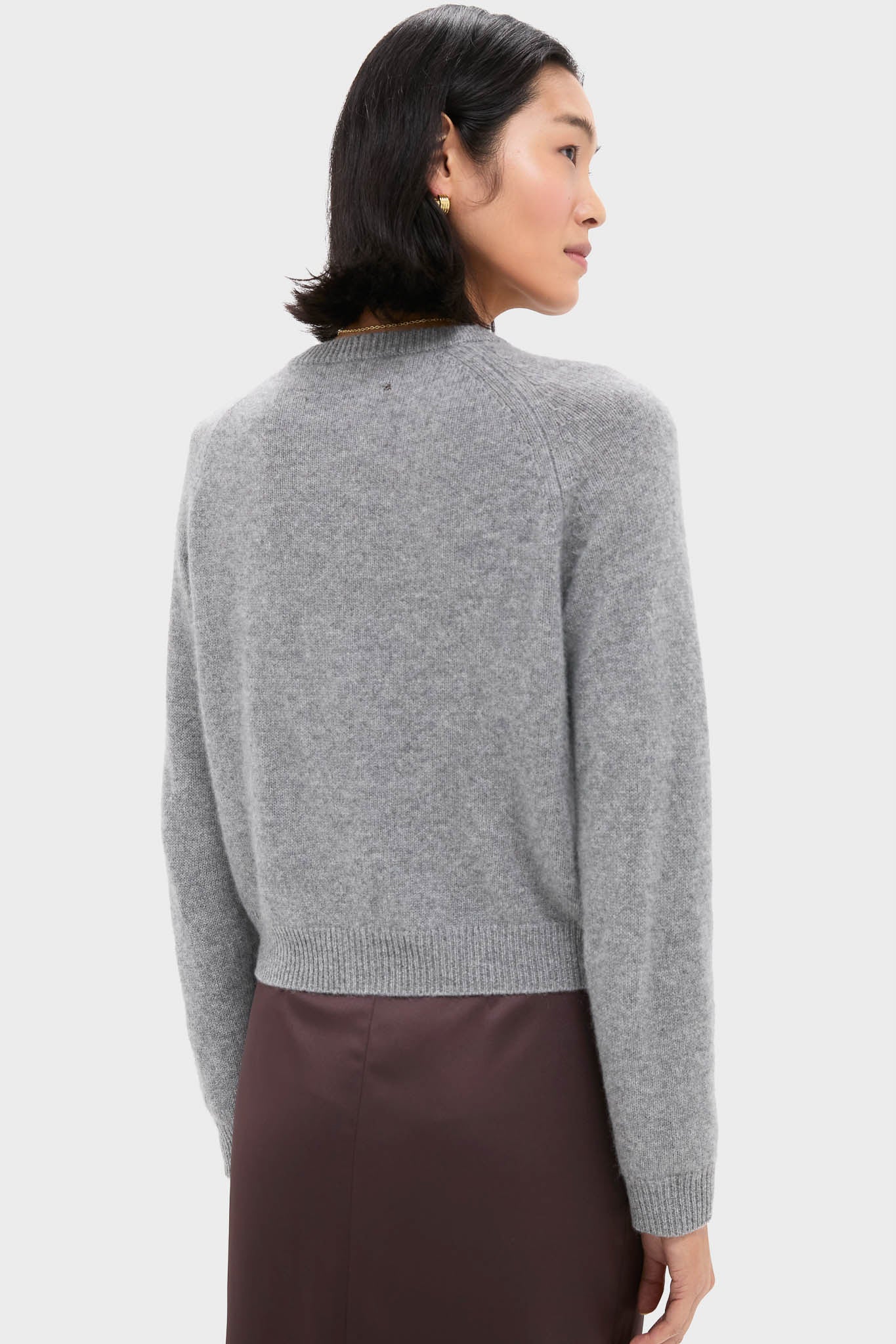 Gray Knot Button Phoebe Cardigan
