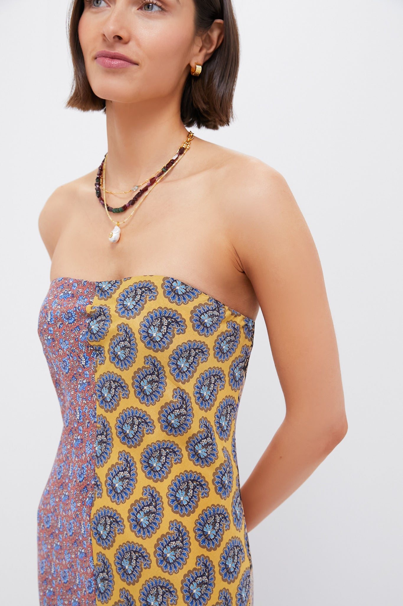 boteh pietro silk maxi dress Pietro Maxi Dress Blue in Satin
