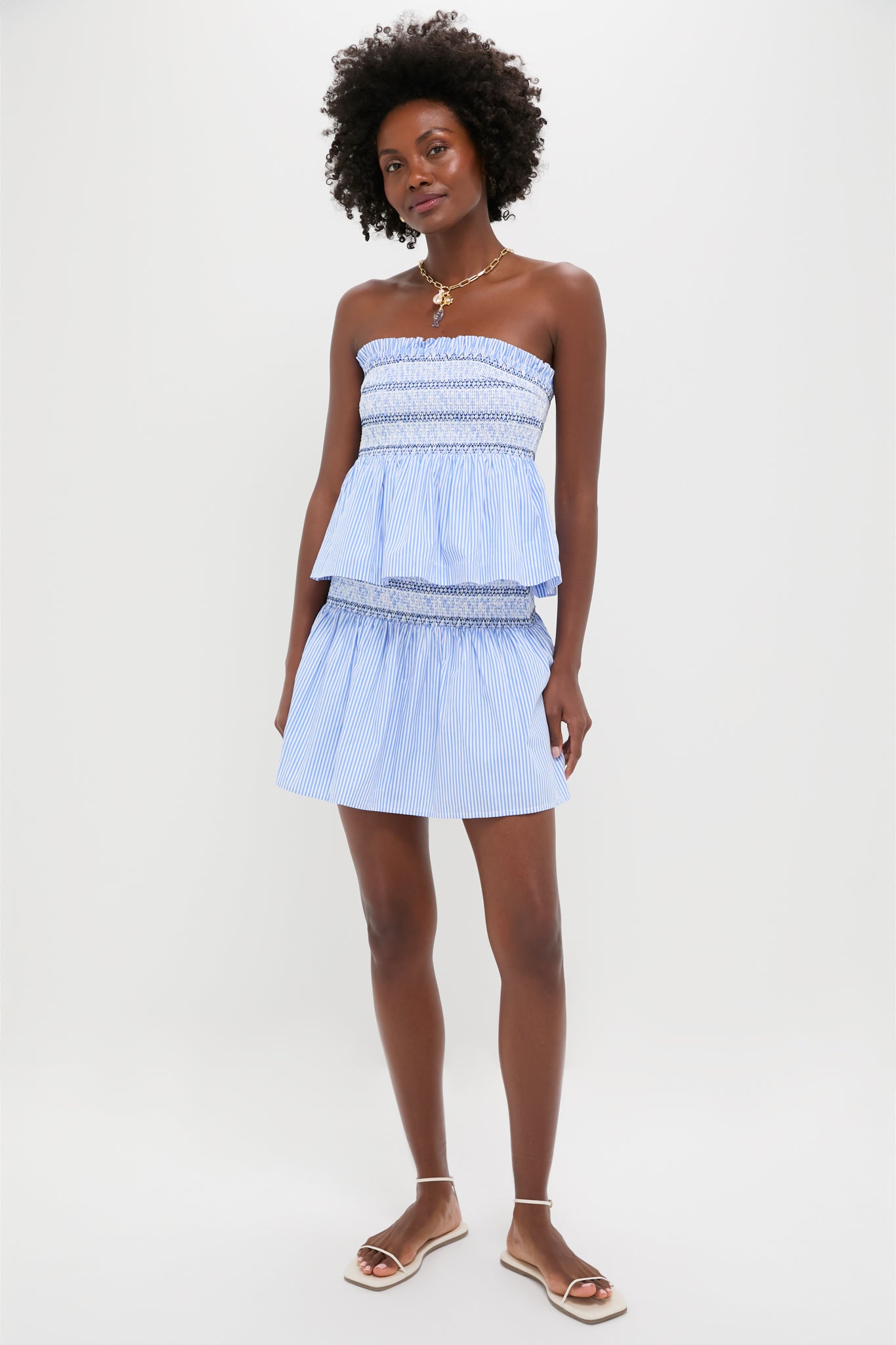 Smocked Seersucker Ellara Top