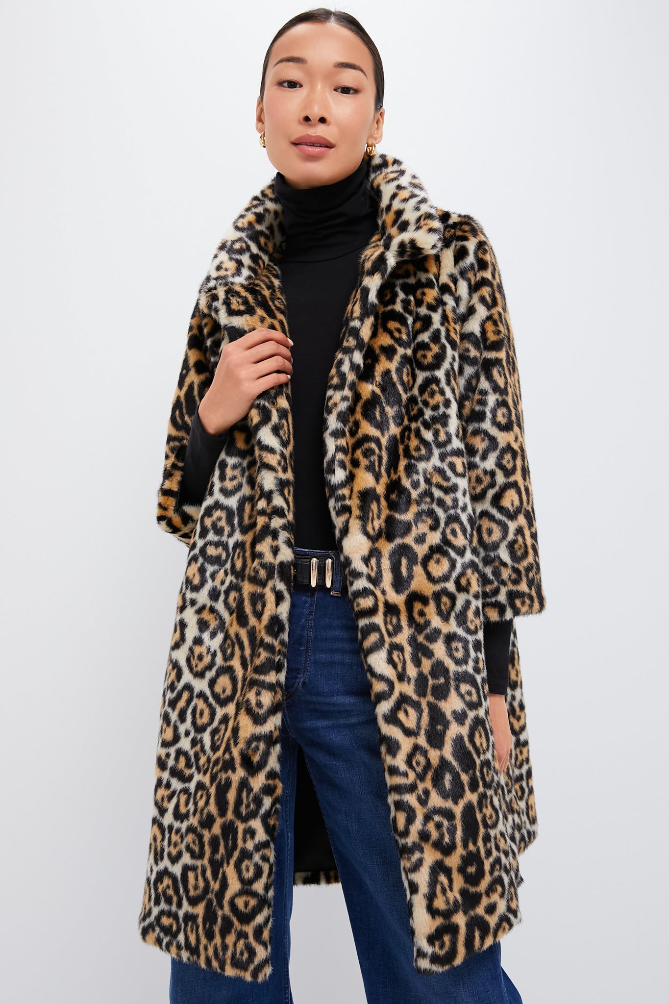 Leopard Vegan Fur Coat | Emerson Fry