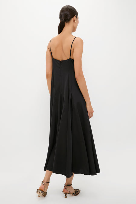 Polo Black Paneled Satin Dress