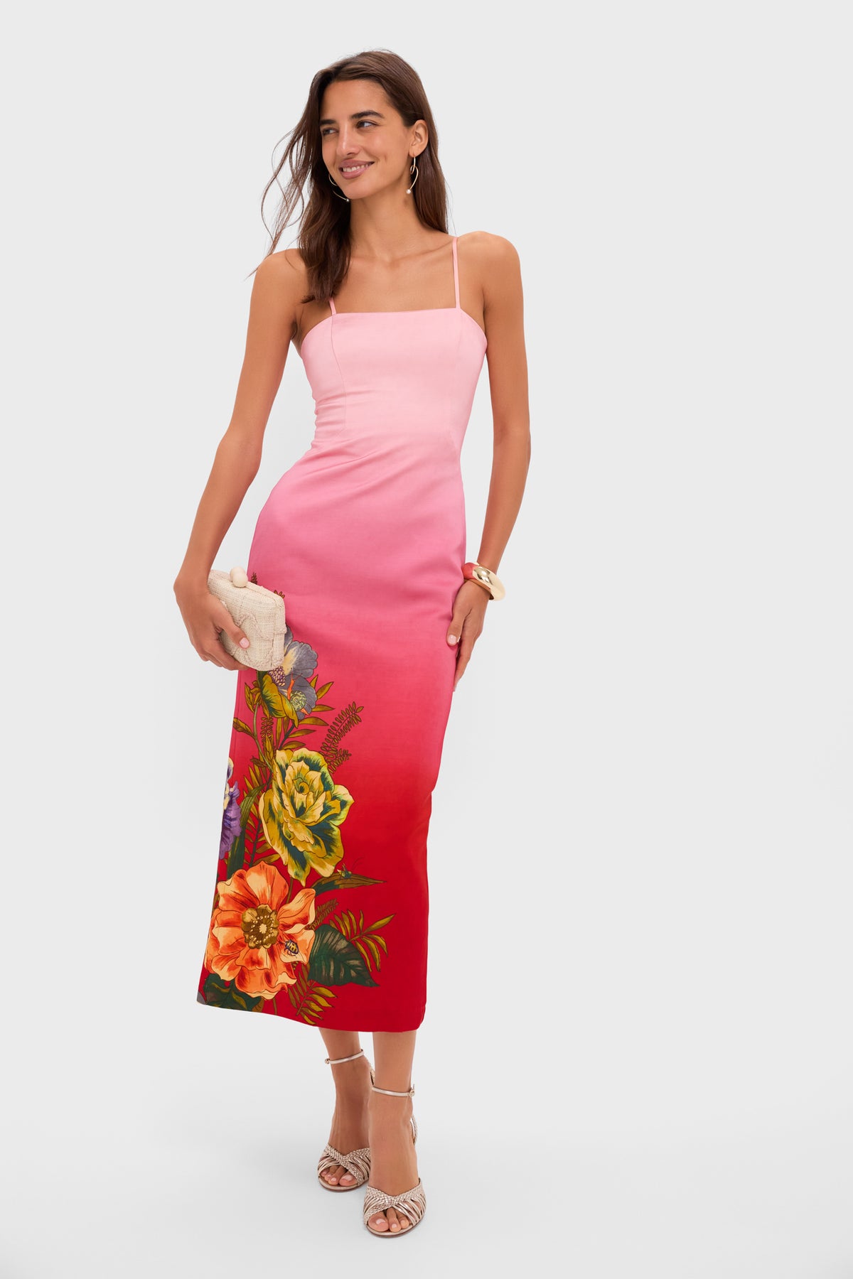 Pink Ombre Inez Midi Dress | Alemais