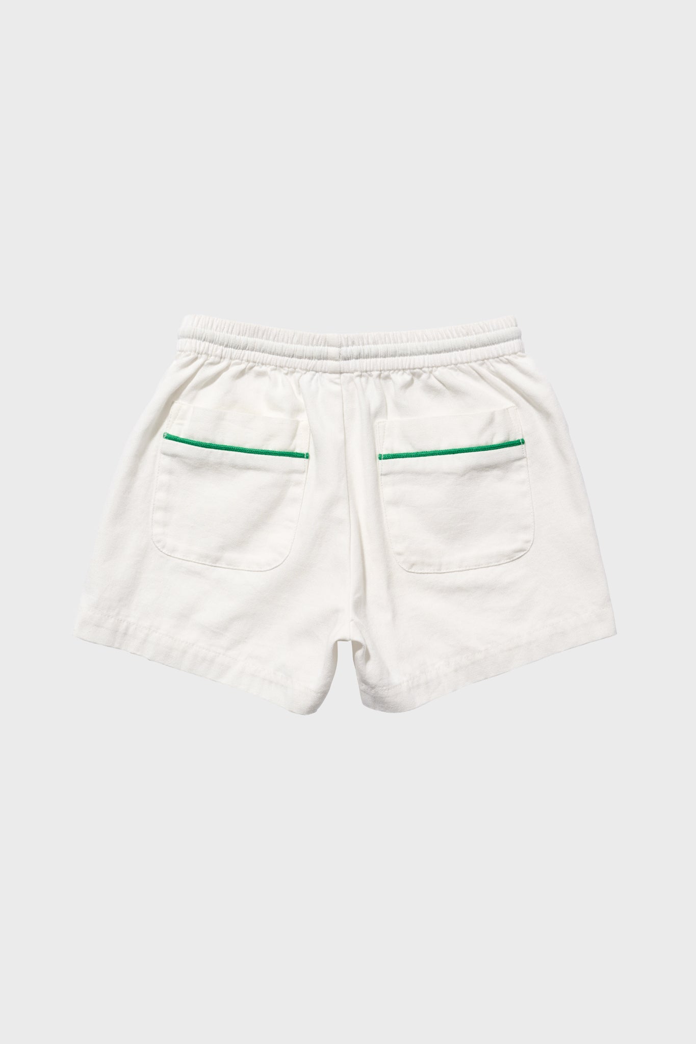 Exclusive Green Piping White Bingo Short