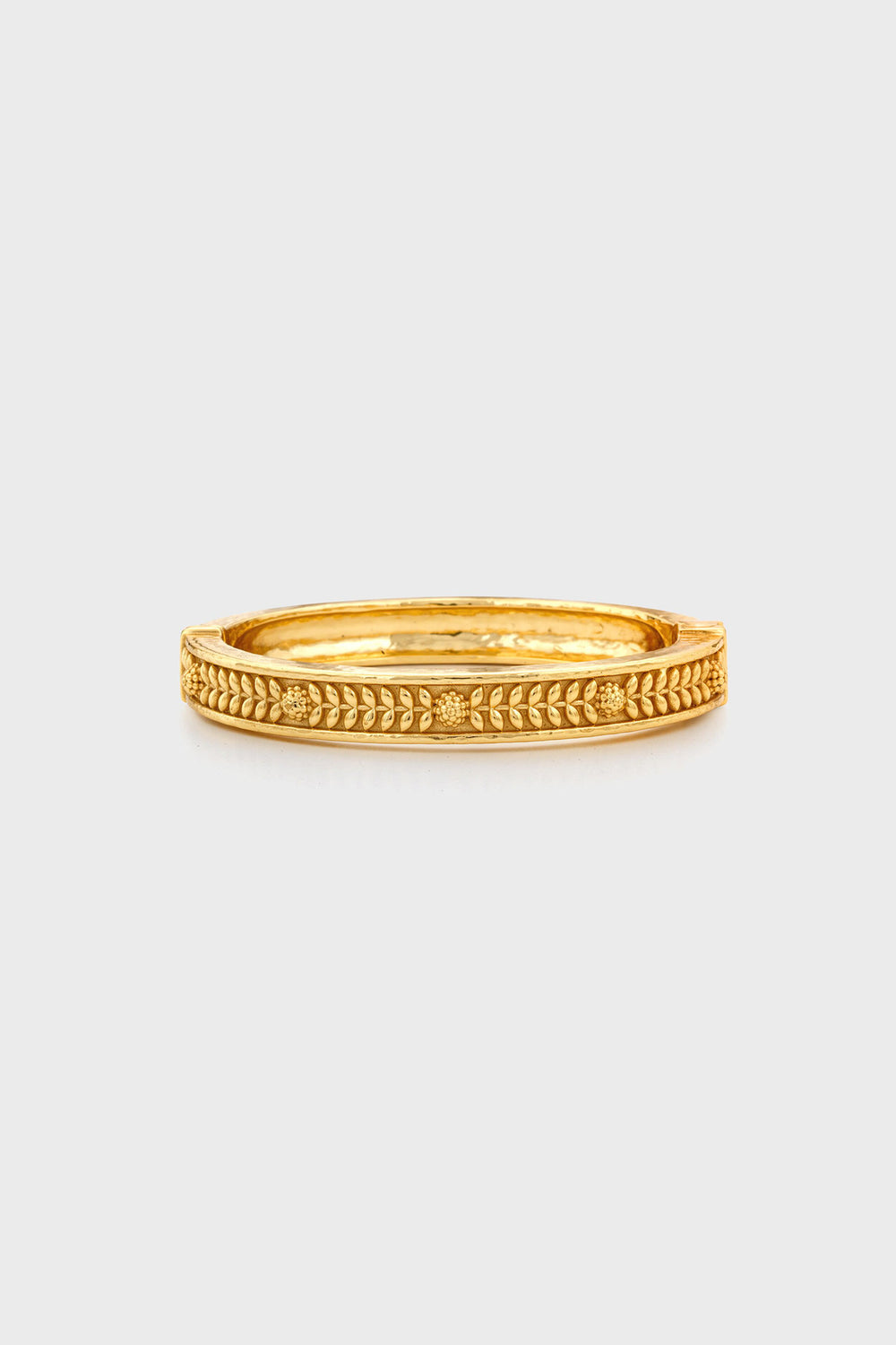 Gold Berry Vine Hinged Bangle