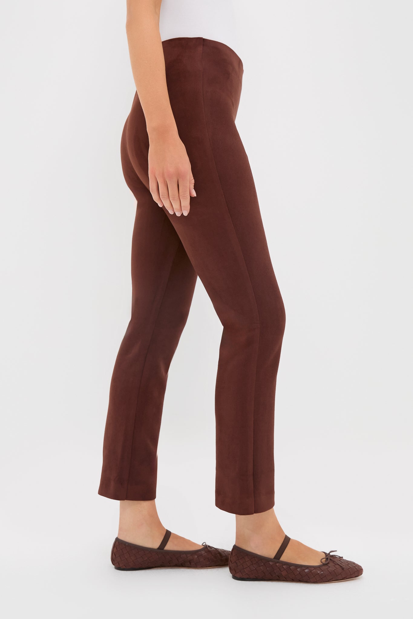 Deep Mocha Vegan Suede Ashford Pants