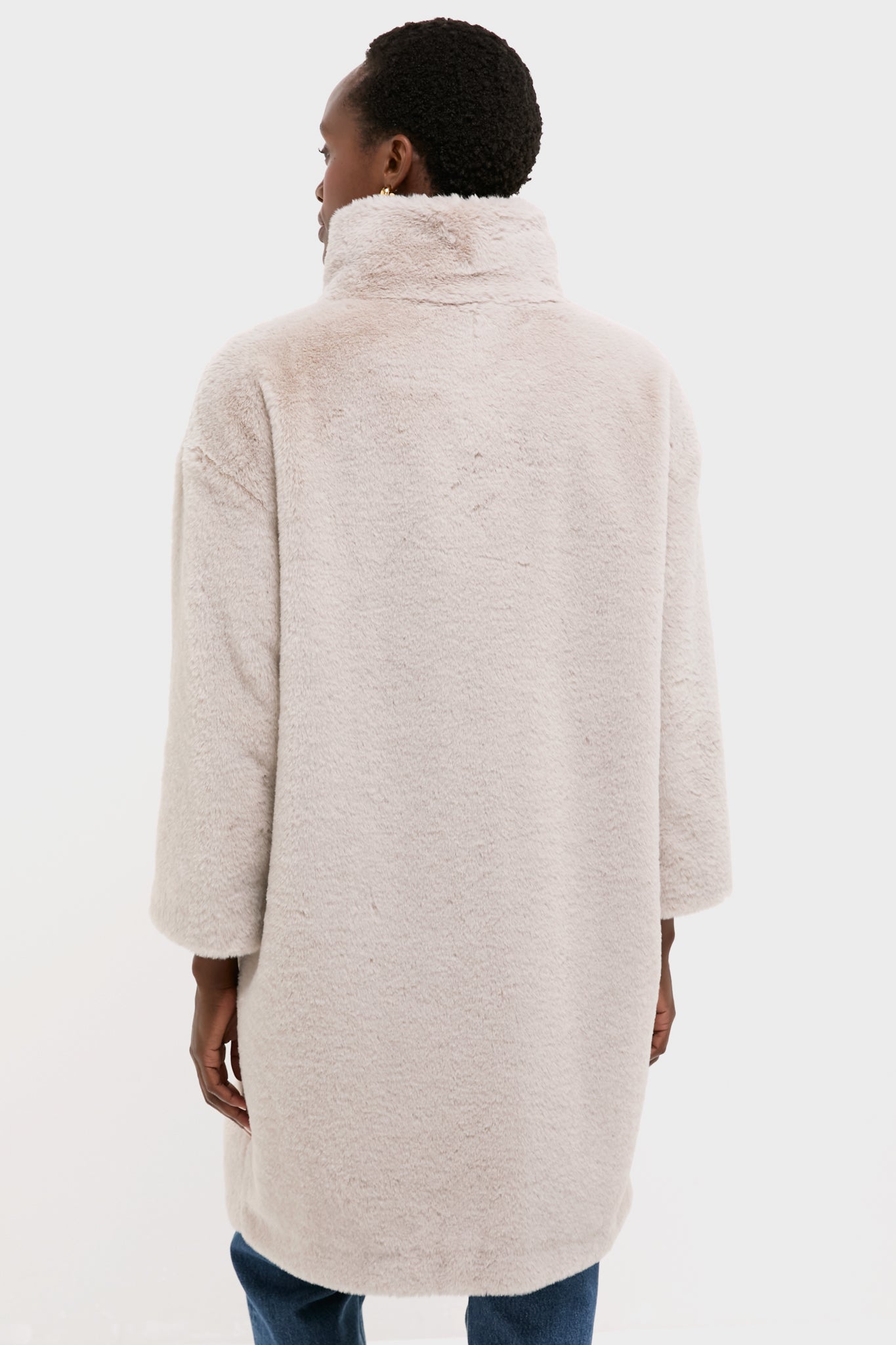 HERNO エコファーコート 42サイズChantilly（ライトグレー） Chantilly Soft Alternative Fur Coat | HERNO