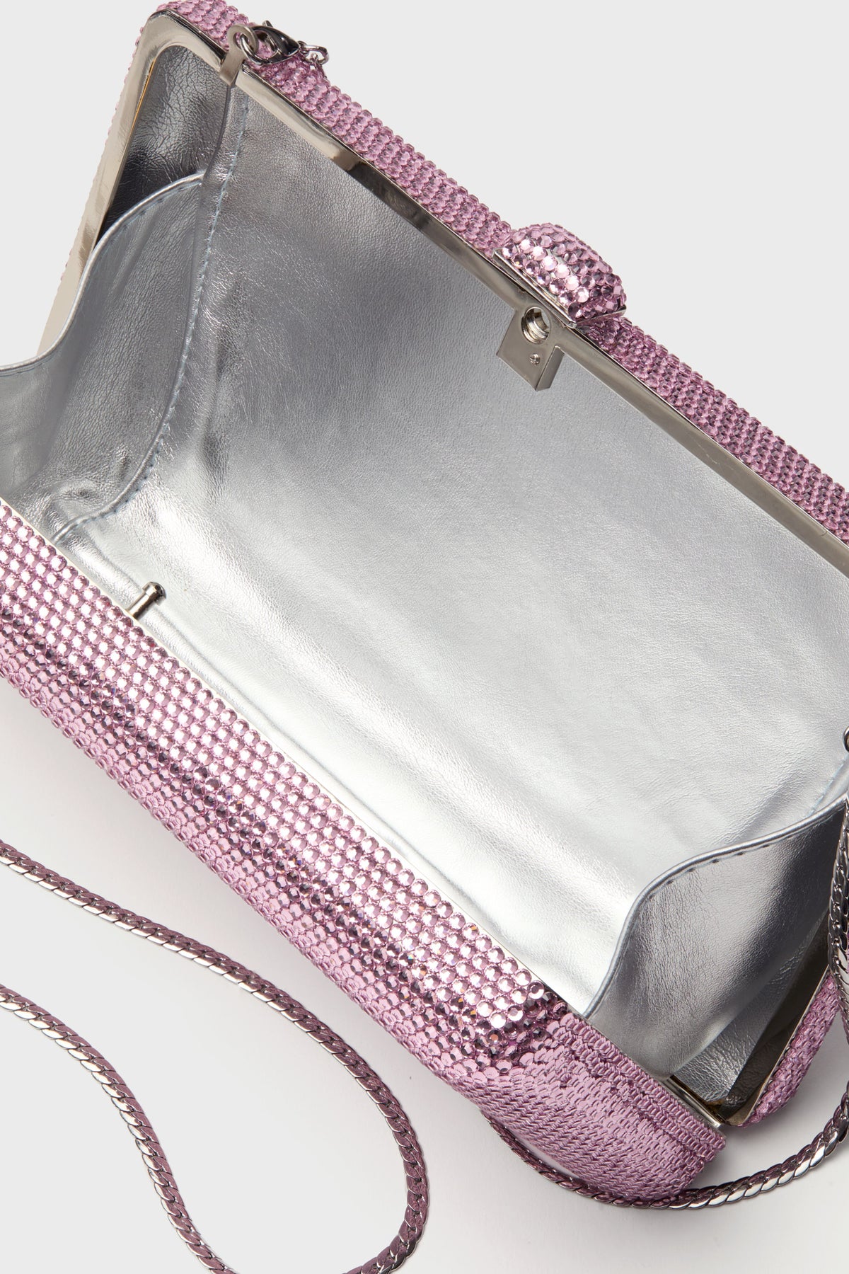 Pink Embellished Crystal Clutch