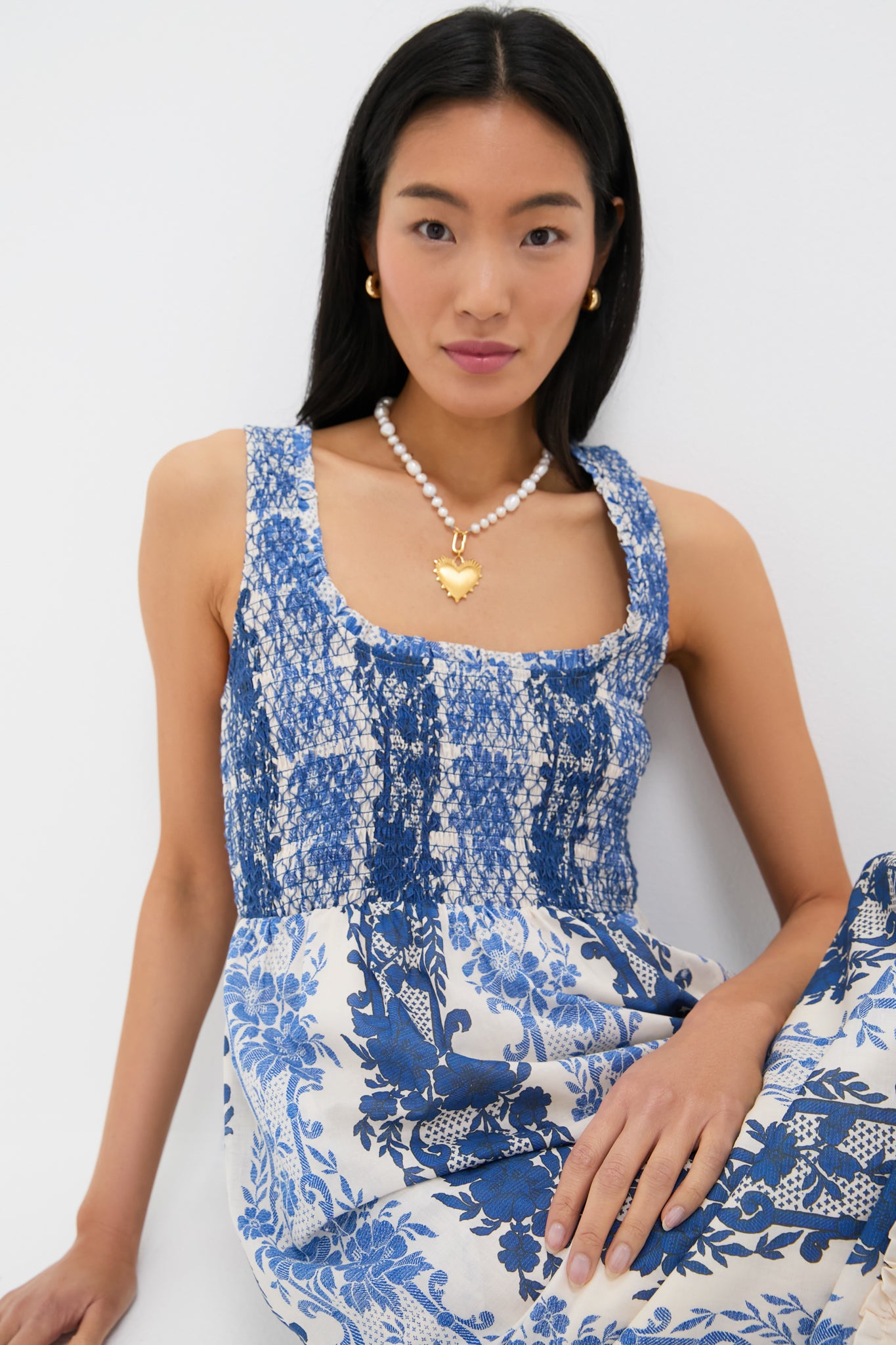 Bondi Blues Cotton Voile Mallie Dress