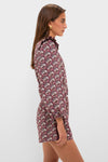 Plum Leafy Floral Jennie Romper