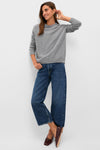 Shadow Gray Bodie Cashmere Boyfriend Crewneck