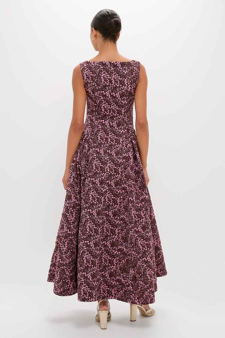 Mulberry Jacquard Sylvie Midi Dress | CLEA | Tuckernuck