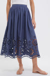 Vintage Blue The Super Bloom Eyelet Skirt