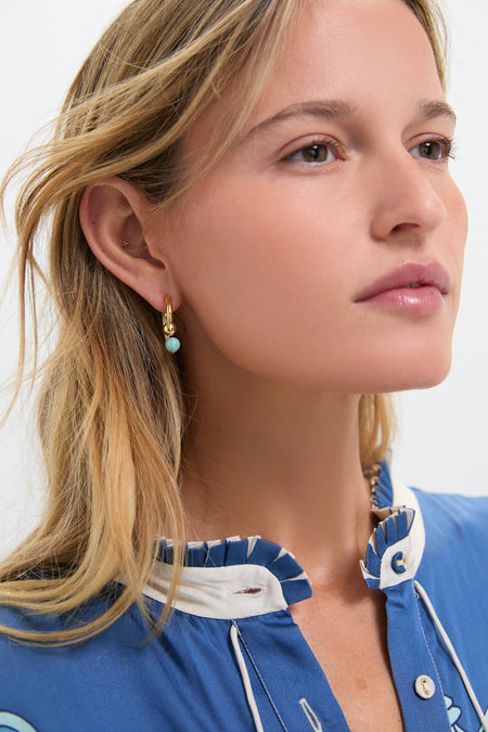 Blue Multi Alexandra Hoops