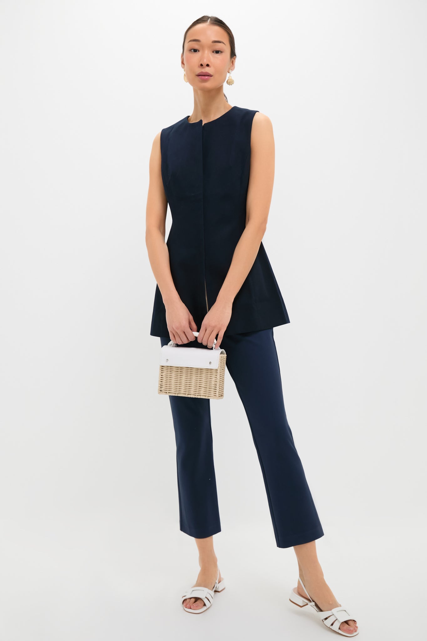 Navy Ponte Ashford Pants