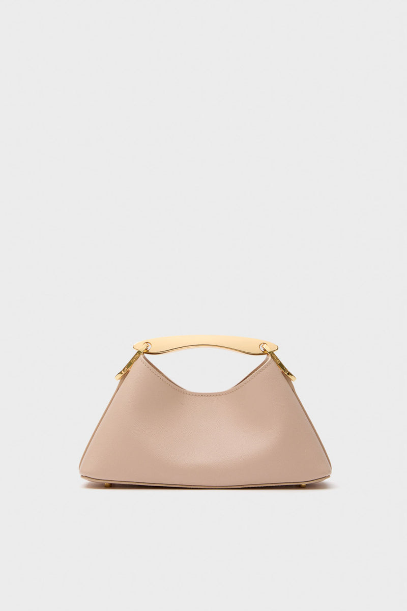 Nude Leather Mini Boomerang Caviar Bag