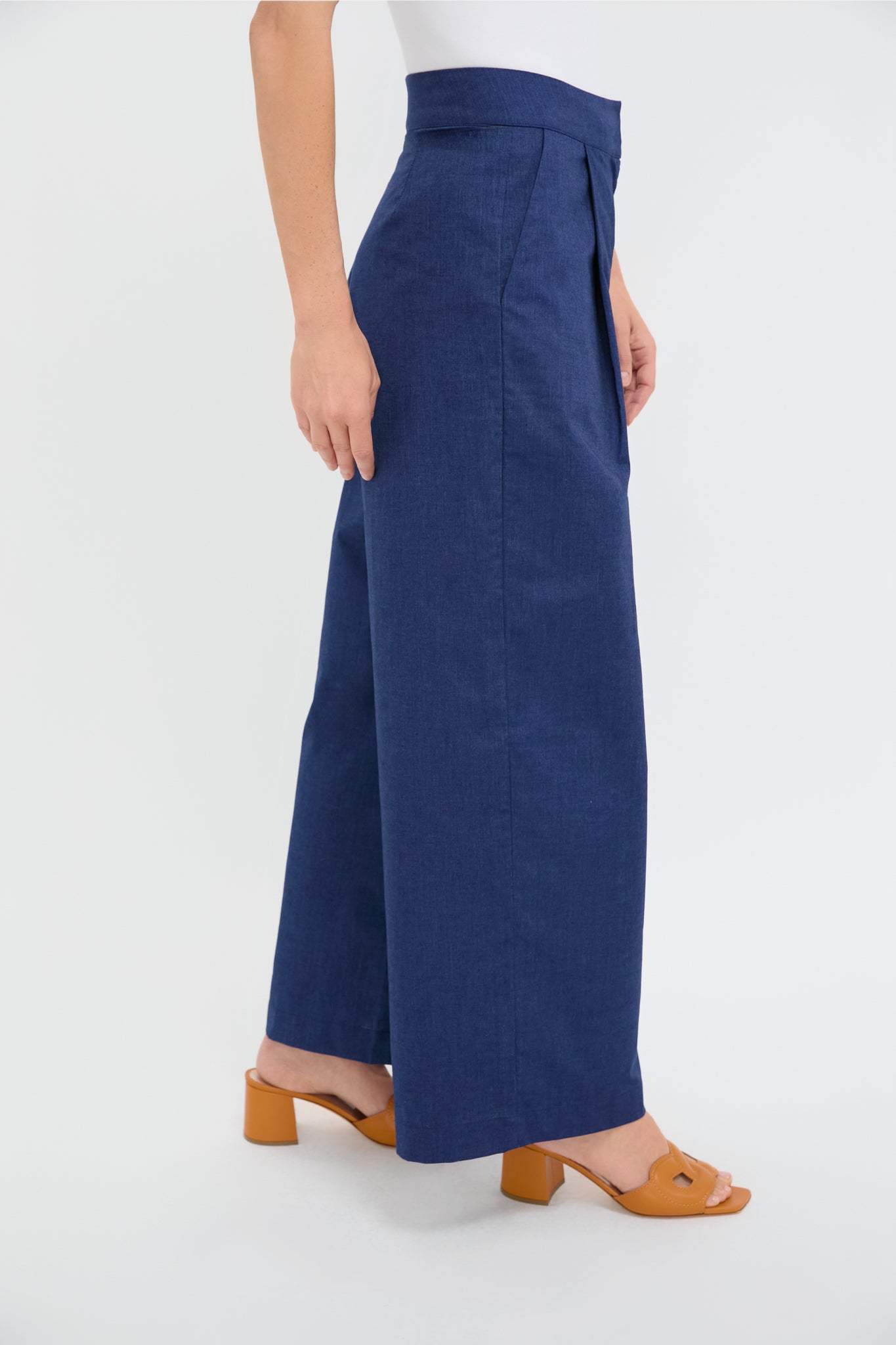 Navy Denim Panca Pants