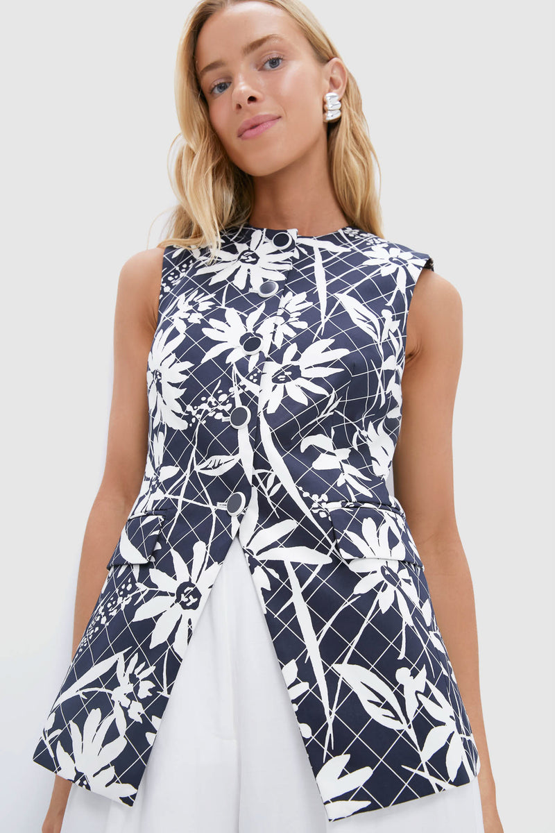 Navy and Dove Lois Vest
